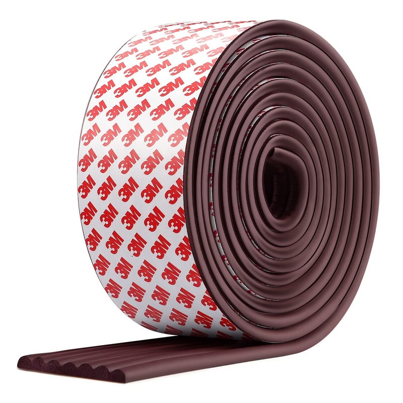 Dovesail Upgrade Baby Proofing Edge Corner Protector, 16.4ft Edge Guards Padding with 3M Adhesive, Extra-Wide Soft Rubber Foam Padding, Furniture,Sharp Edge Safety Corner Edge Bumper Guard- Brown - Image 1